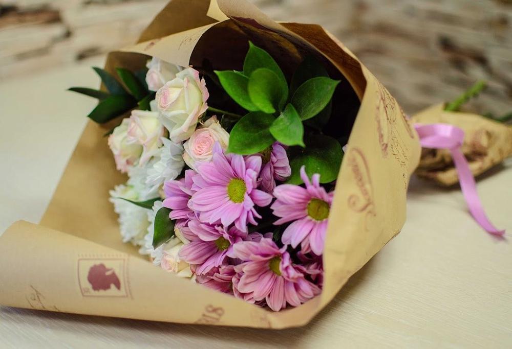 Букет цветов из: Розы и Хризантемы в Кабанске