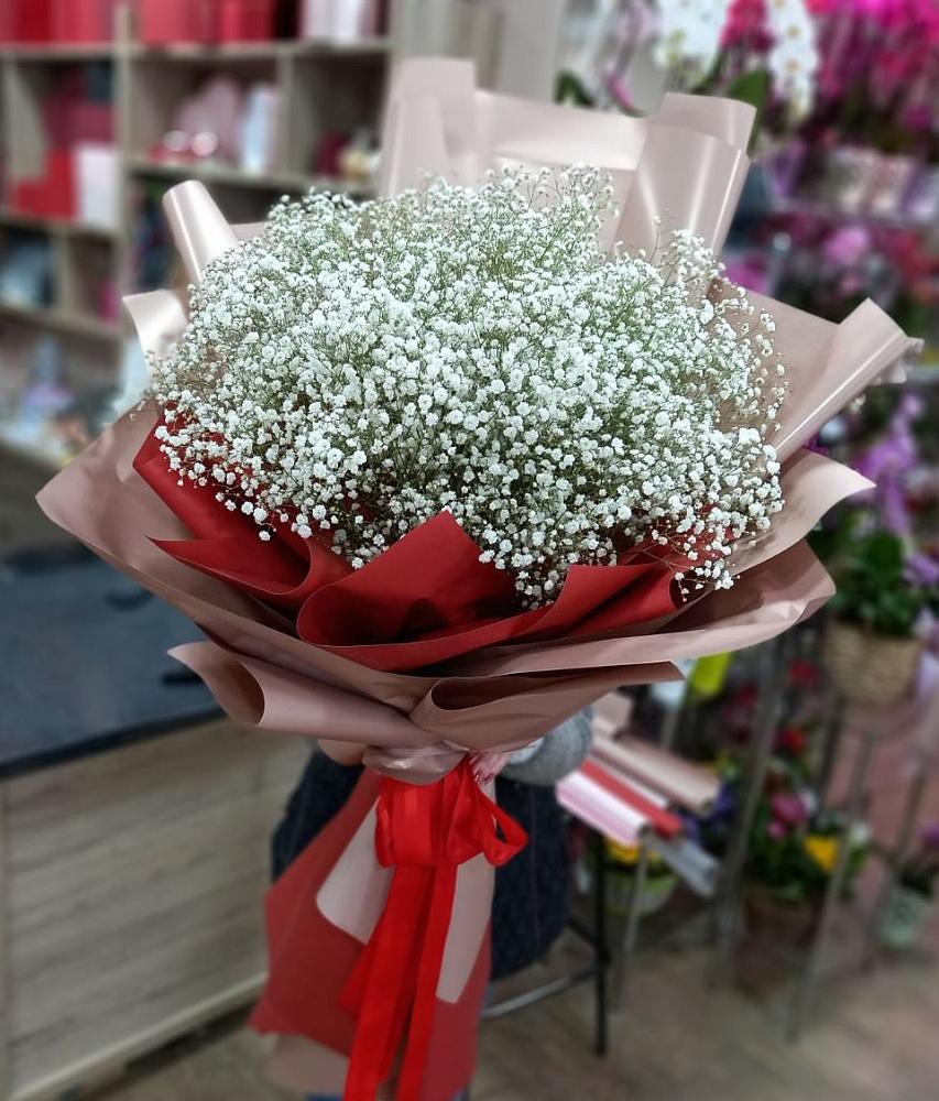 Букет Белые хлопья в Кабанске Букет цветов из: Гипсофила в Кабанске