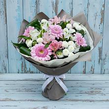 Букет цветов из:  Герберы, Альстромерии и Хризантемы #REPLACE_PRED# Кабанске