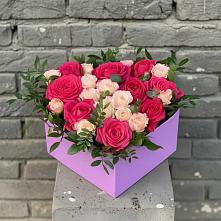 Цветочная композиция из Розы в коробке в Кабанске