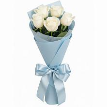 Букет 5 Белых роз Проуд в Кабанске