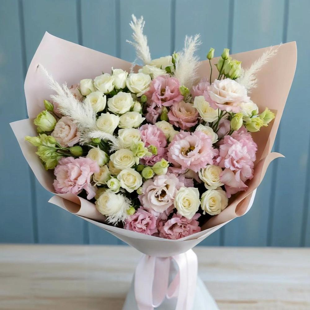 Букет цветов из: Альстромерии и Розы в Кабанске