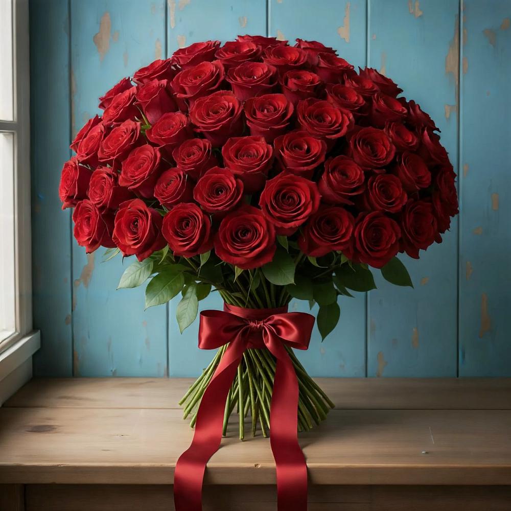 Букет Красные розы Блэк Меджик в Кабанске