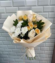Букет цветов из:  Розы и Хризантемы в Кабанске