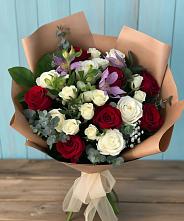 Букет цветов из:  Розы и Альстромерии в Кабанске