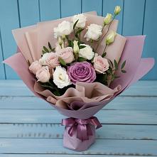 Букет цветов из:  Розы и Лизиантусы #REPLACE_PRED# Кабанске