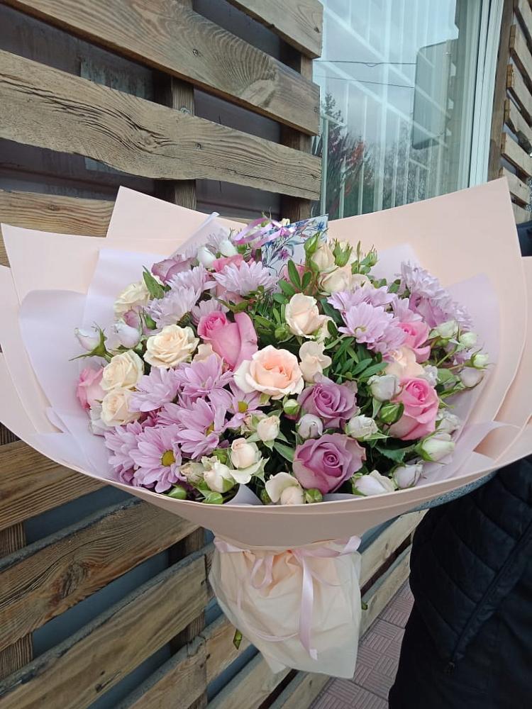 Букет цветов из: Розы и Хризантемы в Кабанске