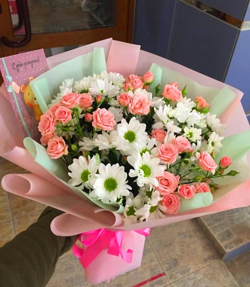 Букет цветов из: Розы и Хризантемы в Кабанске