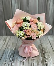 Букет цветов из:  Гвоздики, Розы и Хризантемы в Кабанске
