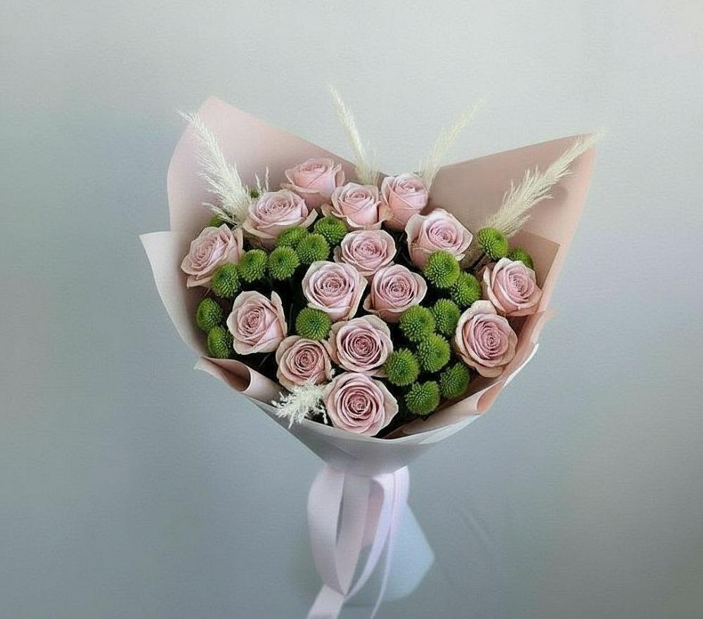 Букет цветов из: Розы и Хризантемы в Кабанске