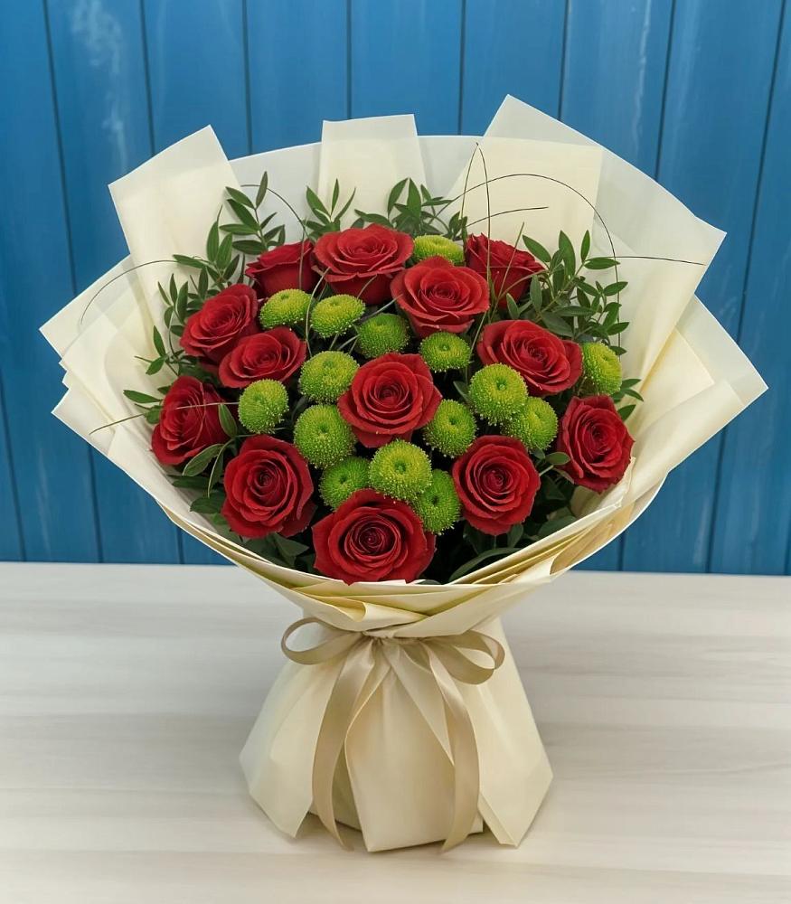 Букет цветов из: Розы и Хризантемы в Кабанске