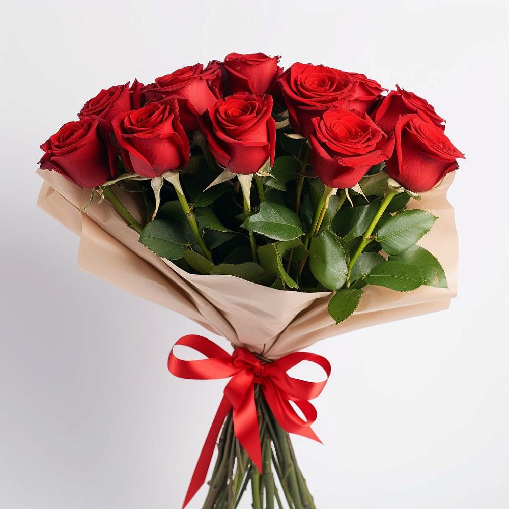 Букет 11 Красных роз Эдлесс Лав в Кабанске