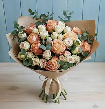 Букет цветов из:  Альстромерии и Розы в Кабанске